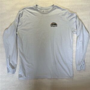 Patagonia Men's off white/blue Long Sleeve